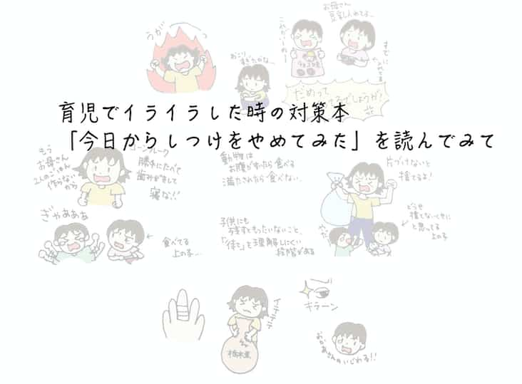 育児でイライラした時の対策本 今日からしつけをやめてみた を読んで